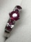 Silver Ruby Ring Approx. 3g