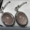 Silver Rose Quartz Earrings Approx. 6.5g