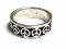 Silver Peace Pattern Ring