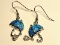 Silver Opalite and CZ Umbrella/Raindrop Design Earrings Approx. 6g