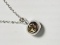 Silver Rhodium Plated Diamond Apple Shaped Pendant Necklace