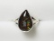 Silver Genuine Canadian Ammolite Gemstone Ring
