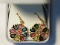 Silver Gold Plated Multicolor Tourmaline Earrings 5ct