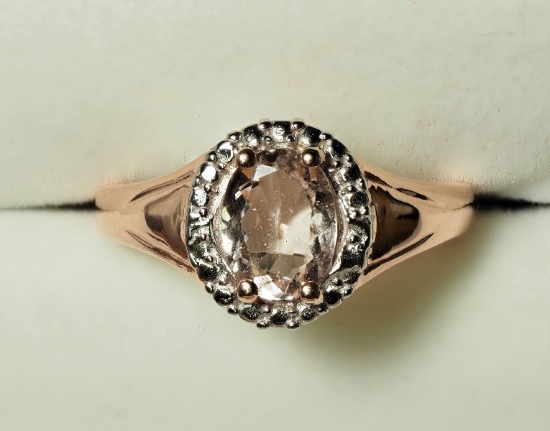 Silver Morganite 1.5ct Ring