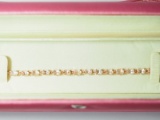 Silver 925 Rose Gold Plated Morganite Beryl 7.70ct, 10.7g Tennis Bracelet