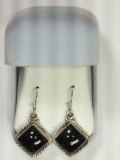 Silver Black Onyx Earrings