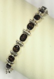 Silver Smokey Quartz Bracelet