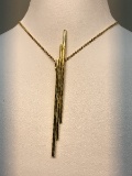 Silver Gold Plated Pendant Necklace Approx. 8.8g