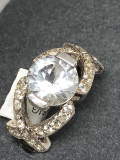 Silver Created CZ Ring Approx. 5.6g
