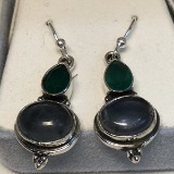 Silver Multi Gemstone Earrings Approx. 6.3g