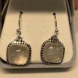 Silver Moonstone Earrings Approx. 5.7g