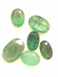 6 Genuine Emeralds Approx. 2ct