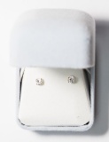 14k Gold CZ Earrings