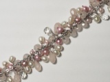 Silver Pearl/Bead Bracelet Handcrafted