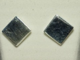 Silver Square Earrings