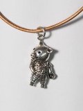 Metal Little Pig Pendant w/ Cord