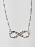 Silver Necklace w/ Infinity Pendant