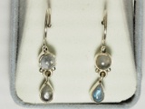 Silver Moonstone Earrings