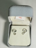 Swirl Design Silver Earrings