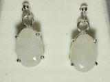 Silver Moonstone Approx. 4cts Earrings