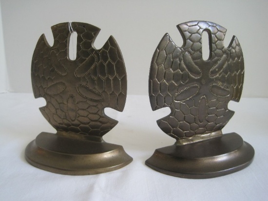 Pair - Price Products Brass Sand Dollar Design Bookends
