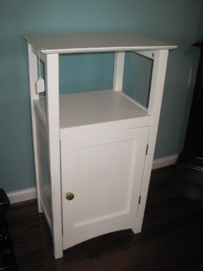 White Storage Cabinet w/ Base Door