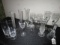 Misc. Glass Lot - Crystal/Cut Glass Wine Glasses, 2 Crystal Glass Bells, Bud Vases, Etc.