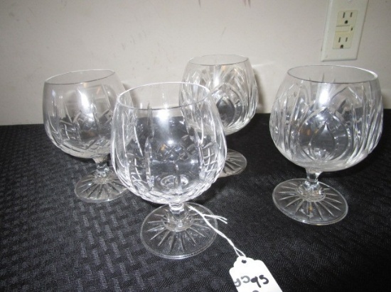 Hobstar/Cut Glass Cognacs Glasses
