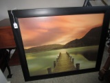 Dock Photograph Scene Print in Black Frame w/ Matt