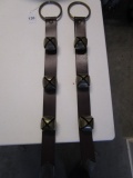 Pair - Sleigh Bells on Leather Straps w/ Hooks