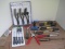 Lot - Tools 6 Piece Screwdriver Set, 6 Piece Detail Brush Set, Screwdrivers, Punch Tool, Etc.