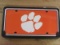 Clemson License Plate Tag For Car