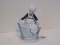 Blue/White Porcelain Mother Watching Over Baby Sleeping in Cradle