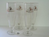 Set - 4 Budweiser Pilsner Beer Glasses w/ Logo
