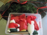 Christmas Lot - Plush Coca-Cola Bear Drummer Toys, Lighted Small Silk Tree, Etc.