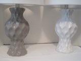 Pair - Ceramic Contemporary Modern Texture Design Table Lamps