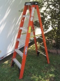 Werner Fiberglass 6' Ladder Max Reach 10' Highest Standing Level 3' 10