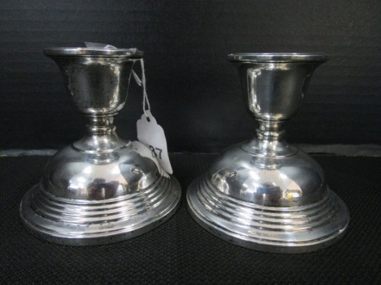 Garden Silversmiths LTD Sterling Weighted Candle Stick Holders(365 G each)