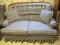 Jetton Country Style Tufted Back Love Seat w/ Oak Trim & Plated Skirt