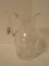 Crystal Pitcher Etched Hobstar w/ Applied Handle