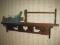 Lot - Wooden Wall Shelves, Folk Country Designs