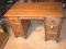 Mahogany Knee Hole Writing Desk w/ Dovetail Drawers/Chippendale Style Pulls