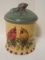 Lenox Winter Greetings Cardinals, Holly & Berries Cookie Jar w/ Pine Cone Finial