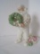 Lenox Porcelain Hand Crafted Santa Claus w/ Christmas Wreath Figurine