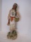 Resin Native American Indian Woman w/ Basket of Corn & Pottery Vessel Statue