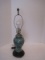 Cloisonné Urn Form Flowering Vine Pattern Table Lamp on Pierced Design Base