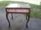 Mahogany Queen Anne Style Glass Lift Top Display End Table w/ Felt Lining