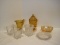 Lot - Depression Glass Cambridge Caprice Pattern Creamer/Sugar, Round Candle Wick Dish