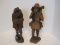 2 Carved Wooden Statues Man Carrying Lamb 16