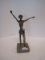 Brass Don Quixote Sculpture on Marble Base